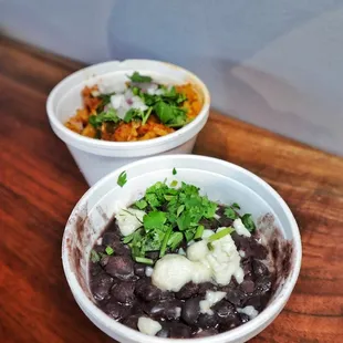 Butaco&apos;s birria rice &amp; black beans - super flavorful!