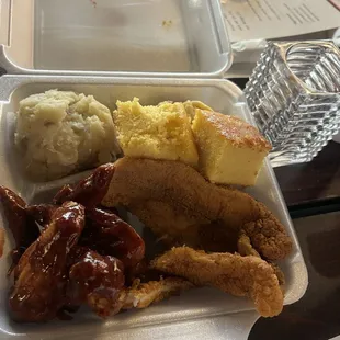 My leftovers from the meal.... The meal was massive!