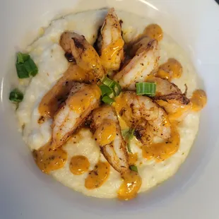 The Shrimp &amp; Grits were amazing!! Seasoned very well. Yummy!!