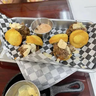 Smoked Brisket Cornbread Sliders