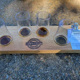 a flight of beer