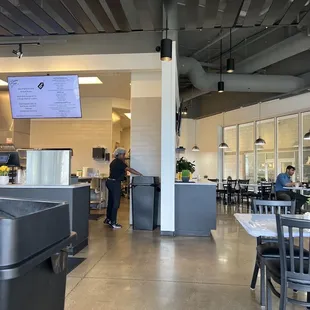 a view of the dining area