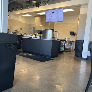 The counter area.