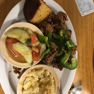 a plate of food on a table