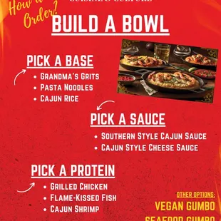 a menu for a restaurant