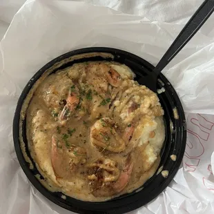 Grits, Southern Cream &amp; Shrimp. Soooo good.