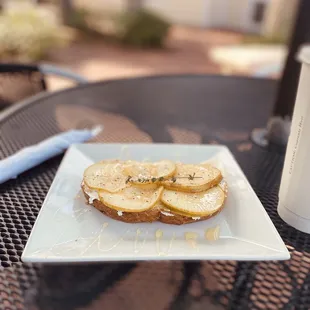 Pear, Goat Cheese &amp; Sea Salt Tartine