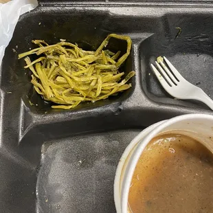 Here are the stems pulled out of my greens.