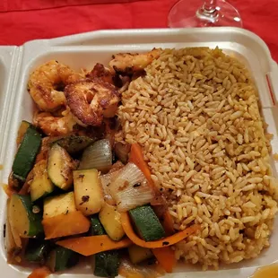 Hibachi Shrimp and sides...
