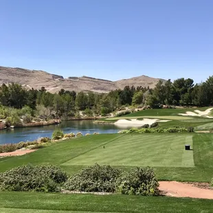 Hole 7 (I think) incredible Par3, tough green,