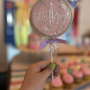 lollipop themed cookie