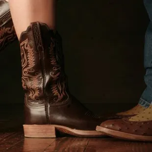 a pair of cowboy boots