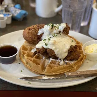 waffles, food
