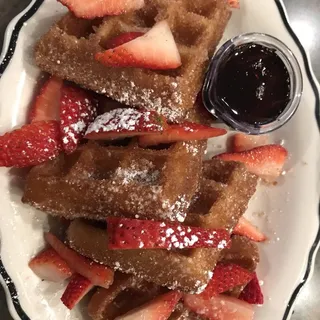 Fresh Strawberry Churro Waffle