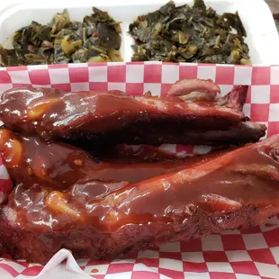 Rib combo 2 sides of greens