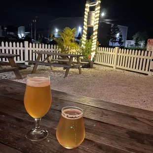 Belgian IPA (left) and sour (right)