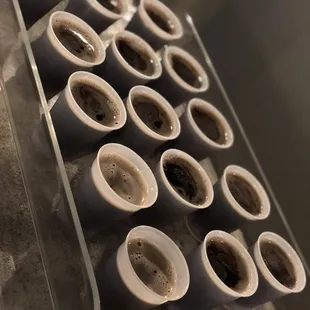 rows of cups of coffee