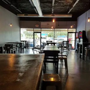 the interior of a restaurant