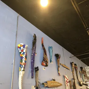 a wall full of knives