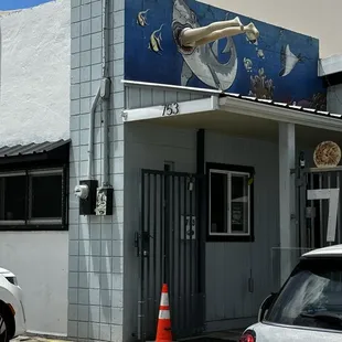 Exterior. There are 5 parking stalls available.