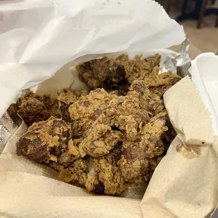 Fried chicken livers