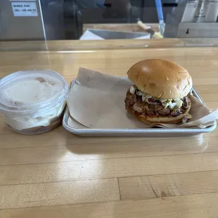 Carolina pulled pork sandwich