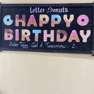 Letter donut for any occasion