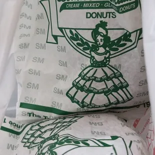 Each donut is packed in a branded bag