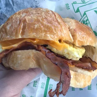 The best breakfast croissant sandwich you could ever hope to find.