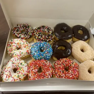 a box of assorted donuts