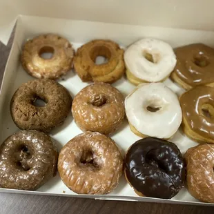 a box of assorted donuts