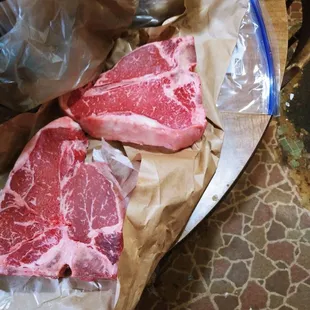 2 nice Porterhouse Steaks