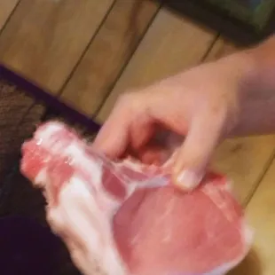 2.5" pork chop for the smoker