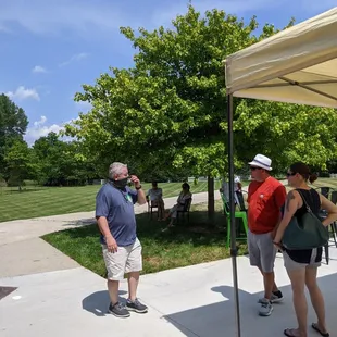 Large outdoor grassy area for you to bring your own lawn chairs or park your bike.