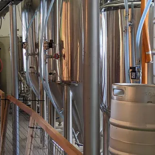 the inside of a brewery