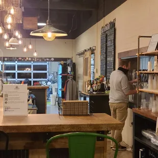 a man working at a bar