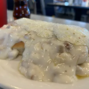 Biscuits and gravy.