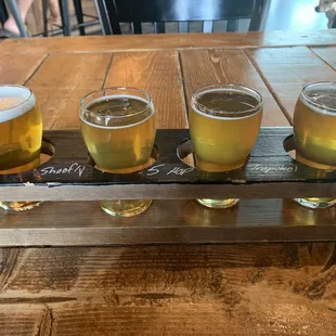 a flight of beers