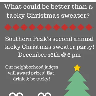 Tacky Sweater Party 12/16!