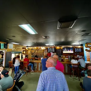 customers at the bar