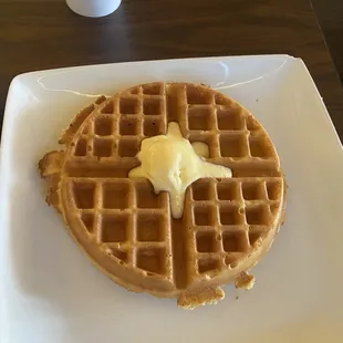 This buttery waffle, paired with their syrup, was so tasty!
