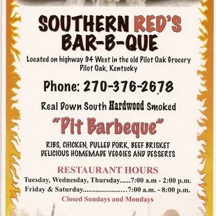 a flyer for the bbq's barbecue