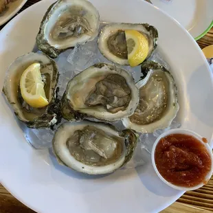 Raw oysters