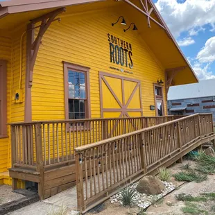 the front of the building