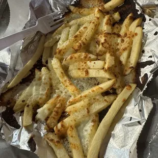 Cheesy loaded fries minus the bacon.