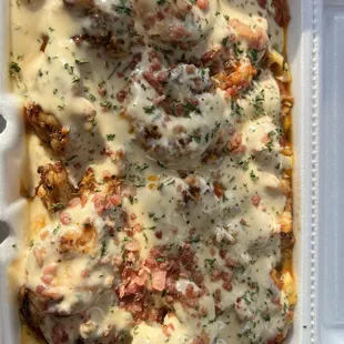 a close up of a dish