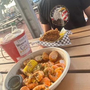 So much Shrimp we ended up needing a to go box lol