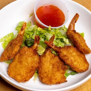 Panko Breaded Fried Shrimp &amp; Sweet Chili Sauce