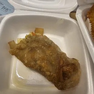 Disgusting, flaccid, overcooked eggroll