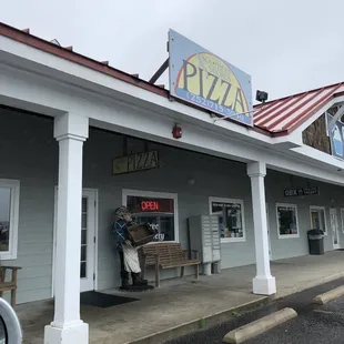 the front of the restaurant